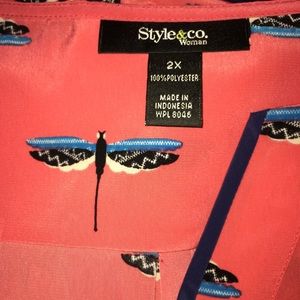 Career Blouse Plus Size 2X Long Sleeve